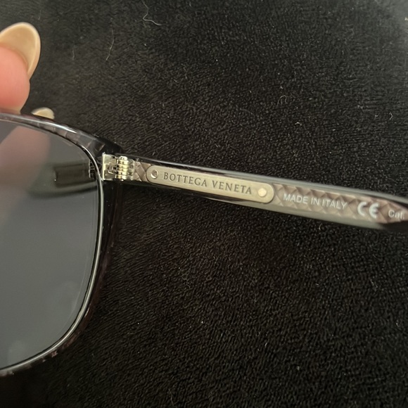 NIB Bottega Veneta Mirrored Sunglasses Silver Cat Eye Butterfly Woven Frame main image 5
